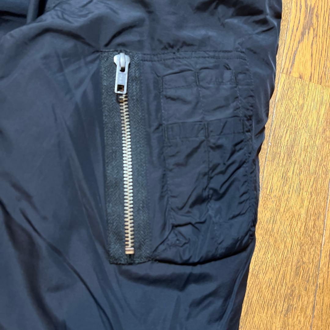 【美品】　MUJI Labo　 MA-1 　ダウンブルゾン　黒　Lサイズ