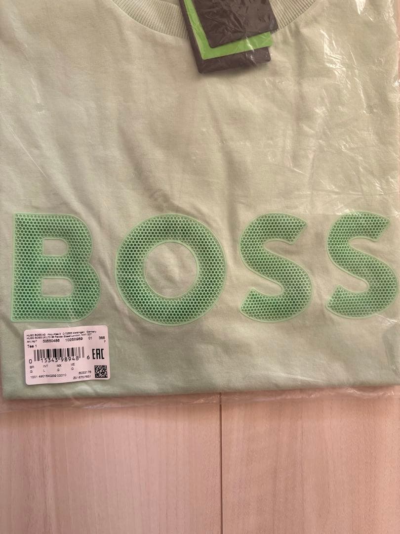 【新品未開封／正規品】HUGO BOSS ロゴTシャツ L ミントグリーン 半袖