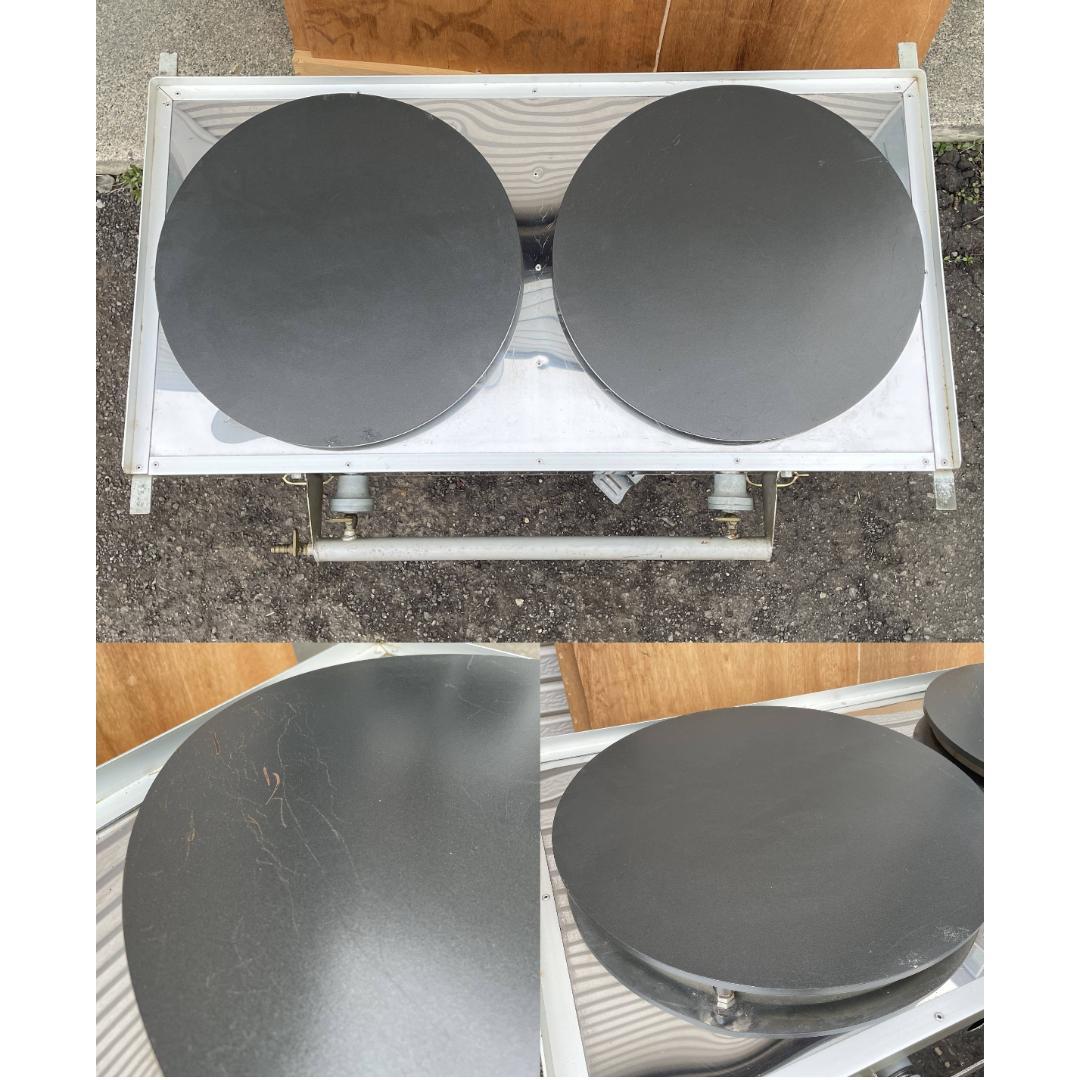 業務用 クレープ焼き器 2連 LPガス 41cm 特注ミツモト製 動作確認済み