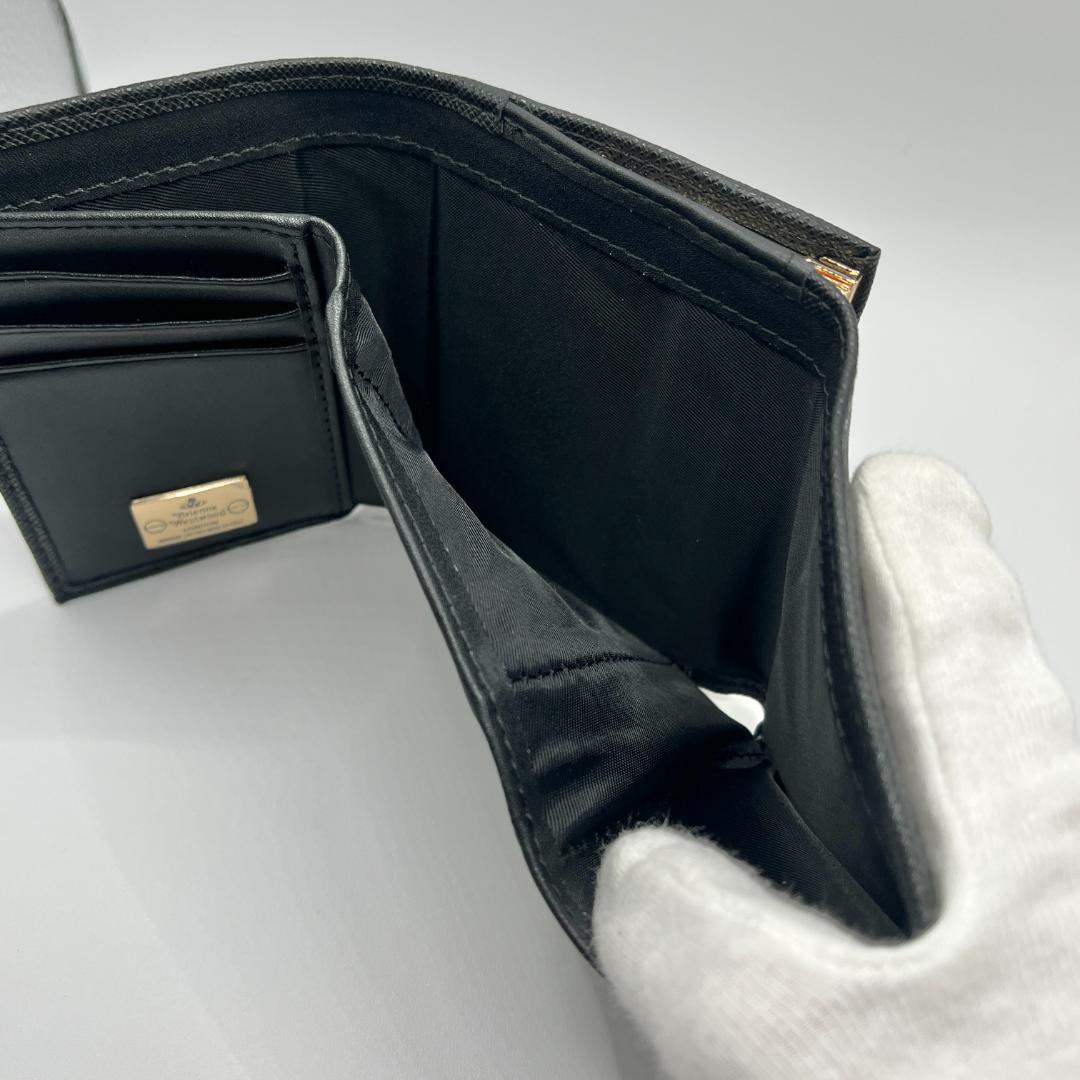 大人気 Vivienne Westwood 特価 がま口 金オーブ 折財布 黒
