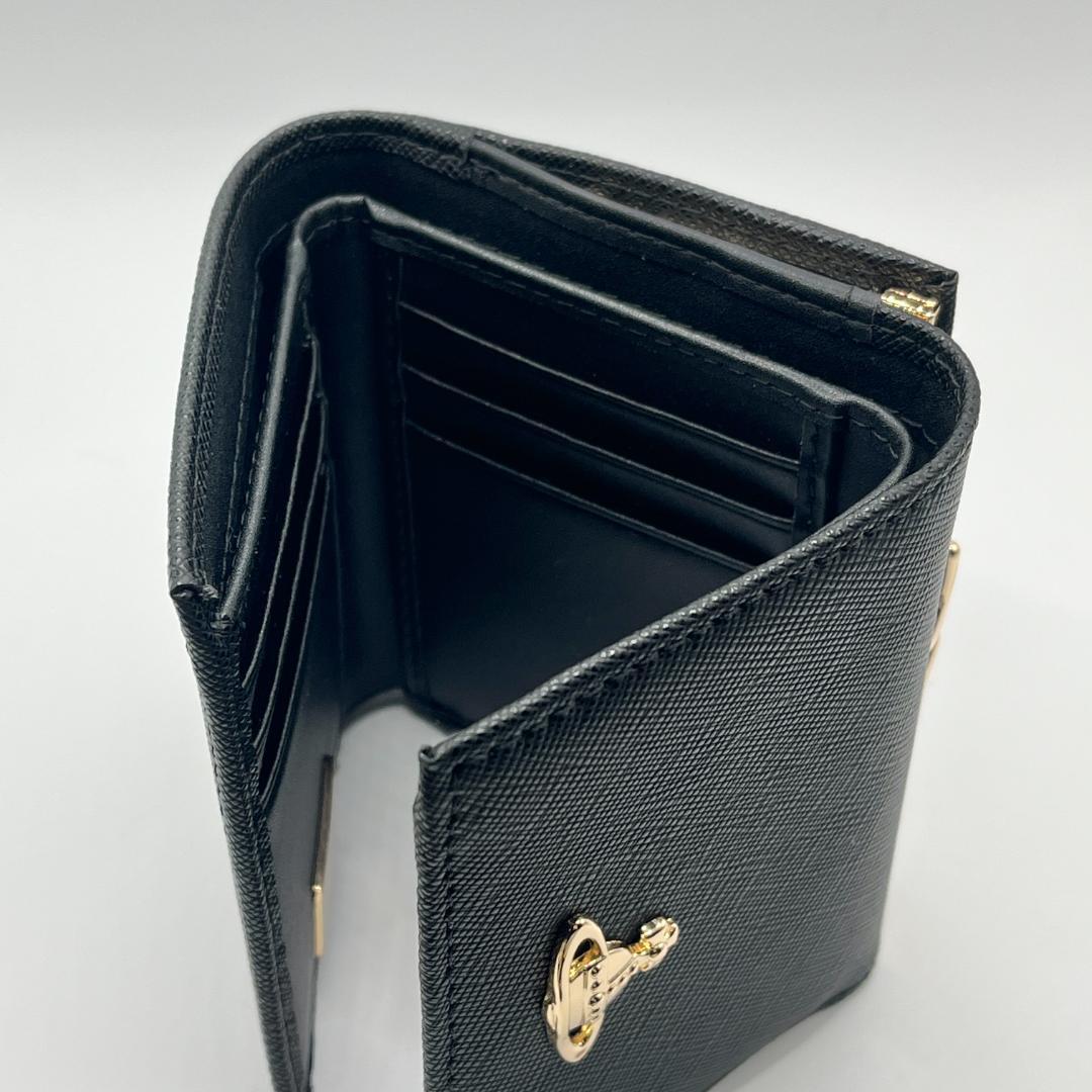 大人気 Vivienne Westwood 特価 がま口 金オーブ 折財布 黒
