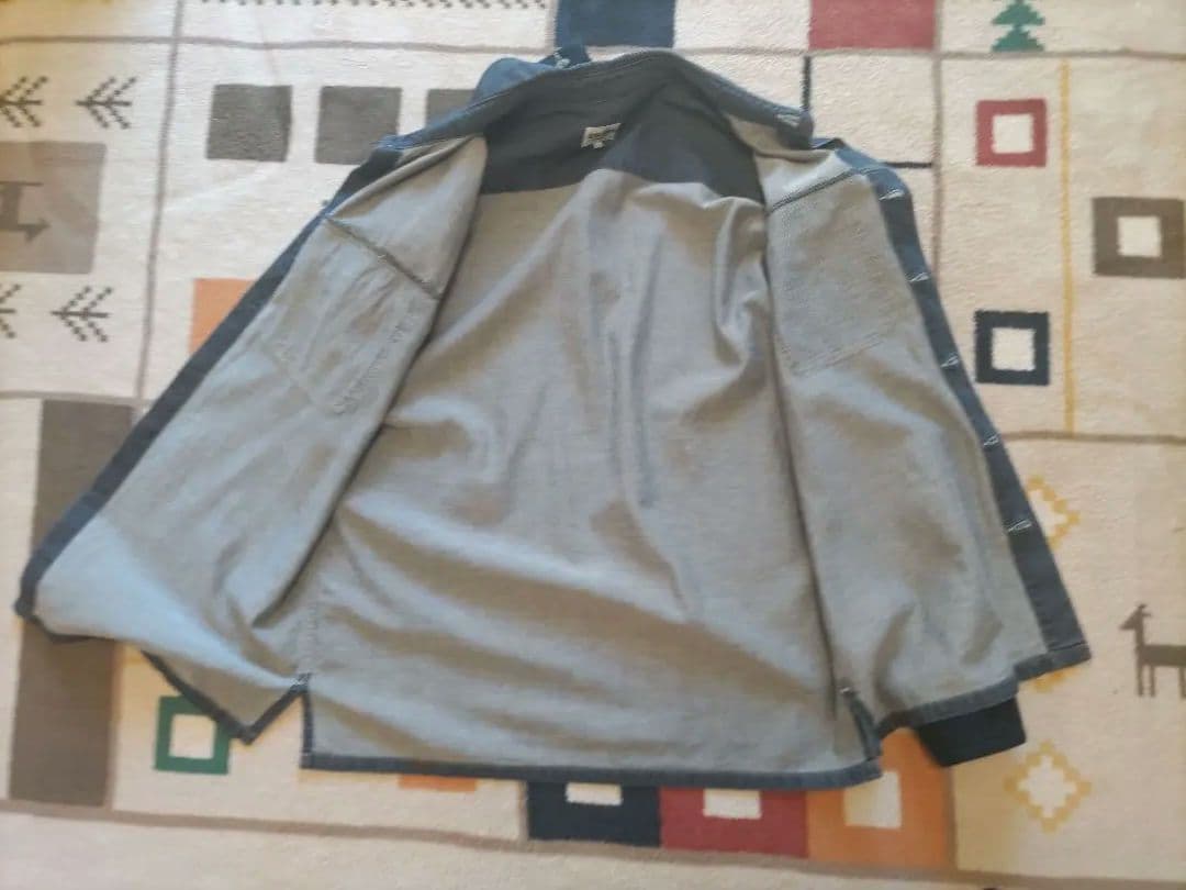 美品 SINACOVA ワッペン　異素材　切替　長袖シャツ　ジャケット