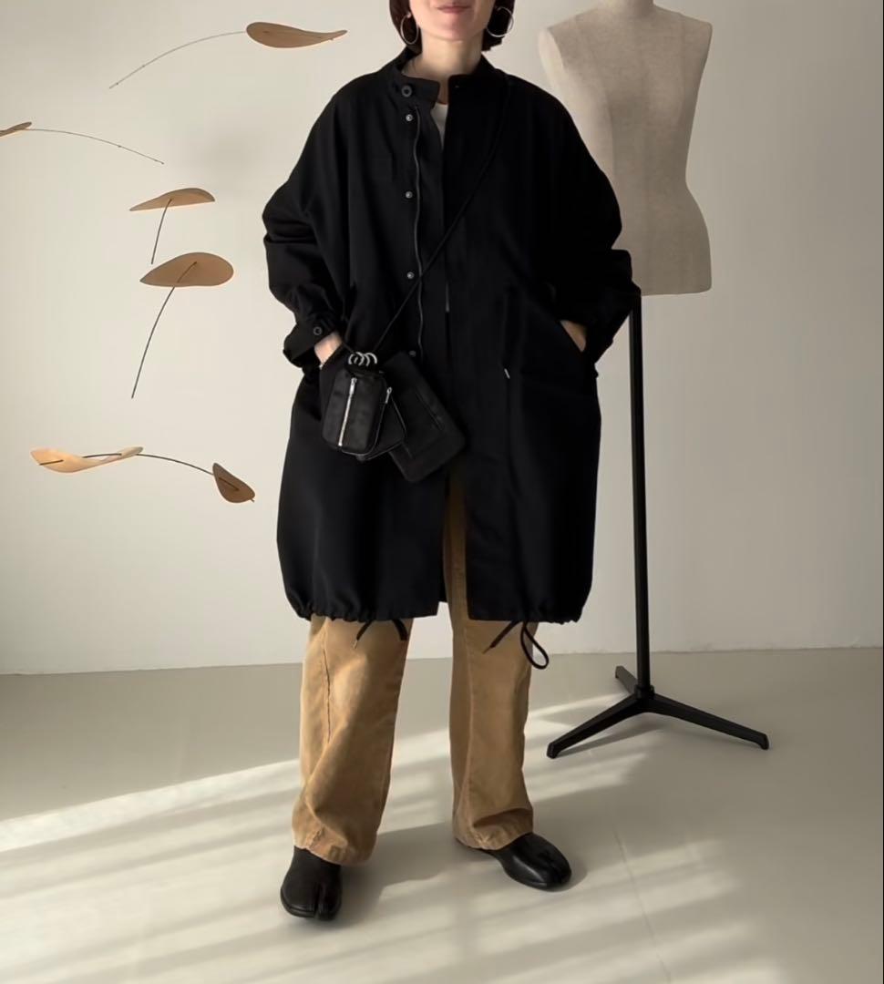 ジャケット・アウター argue COTTON NYLON M-65 HALF COAT BLACK
