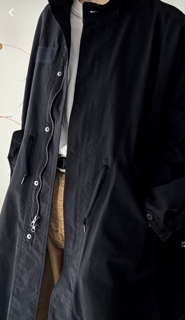 ジャケット・アウター argue COTTON NYLON M-65 HALF COAT BLACK