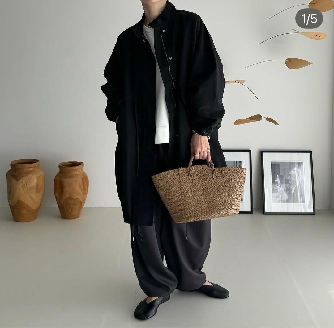 ジャケット・アウター argue COTTON NYLON M-65 HALF COAT BLACK