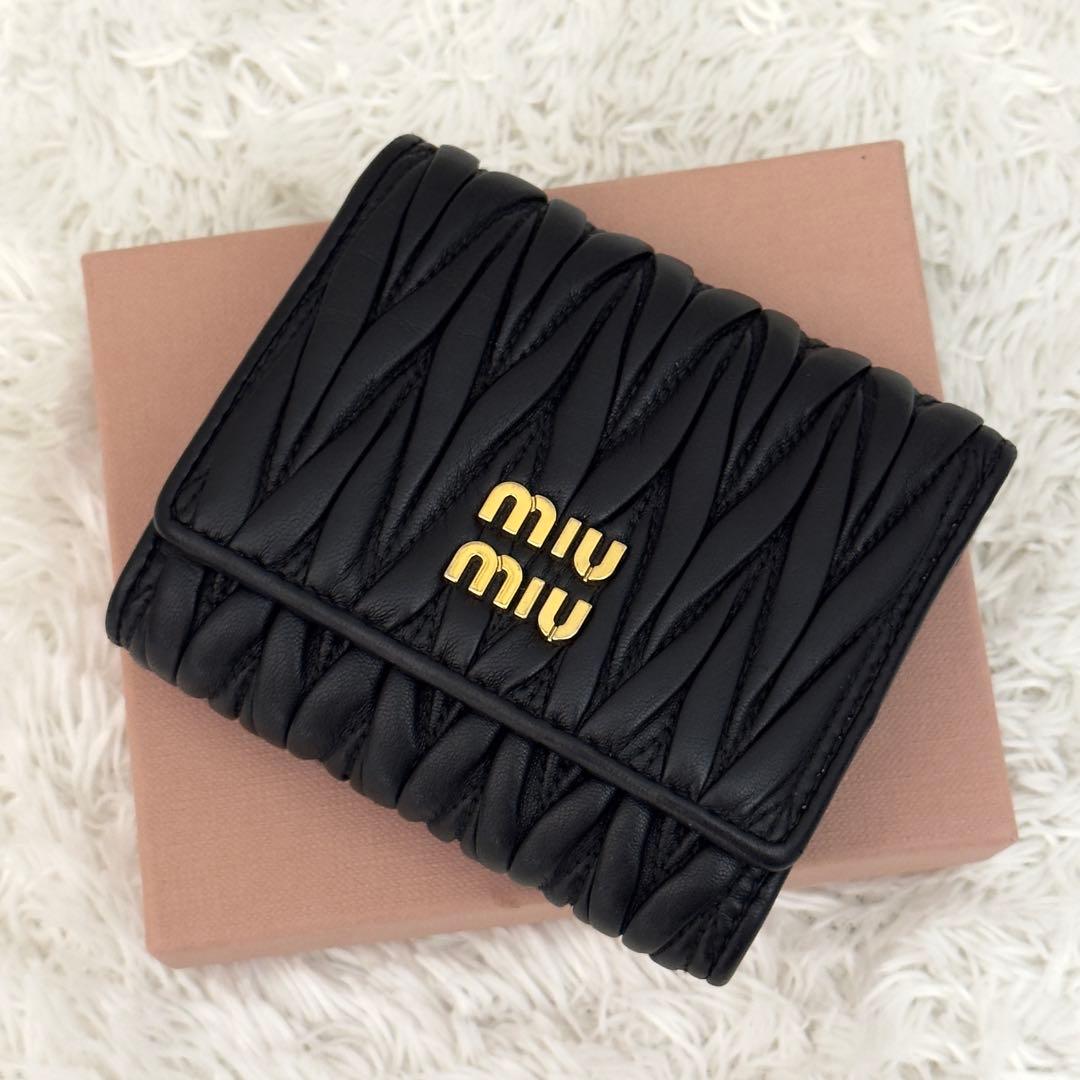 美品⭐️RFID内蔵 MIUMIU ミュウミュウ マテラッセ 財布 現行