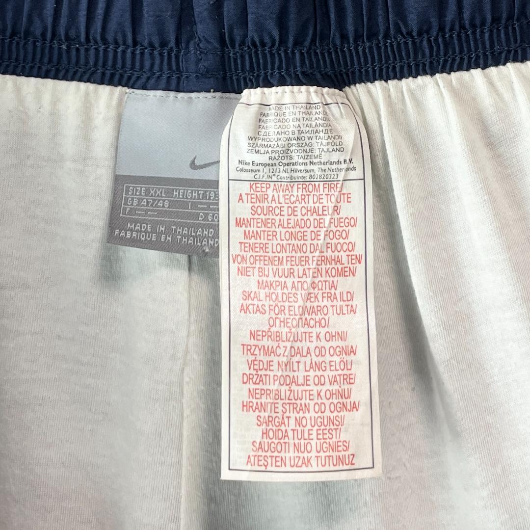 【極太 人気】NIKE ナイキ 00s ナイロンパンツ ライン ネイビー 2XL