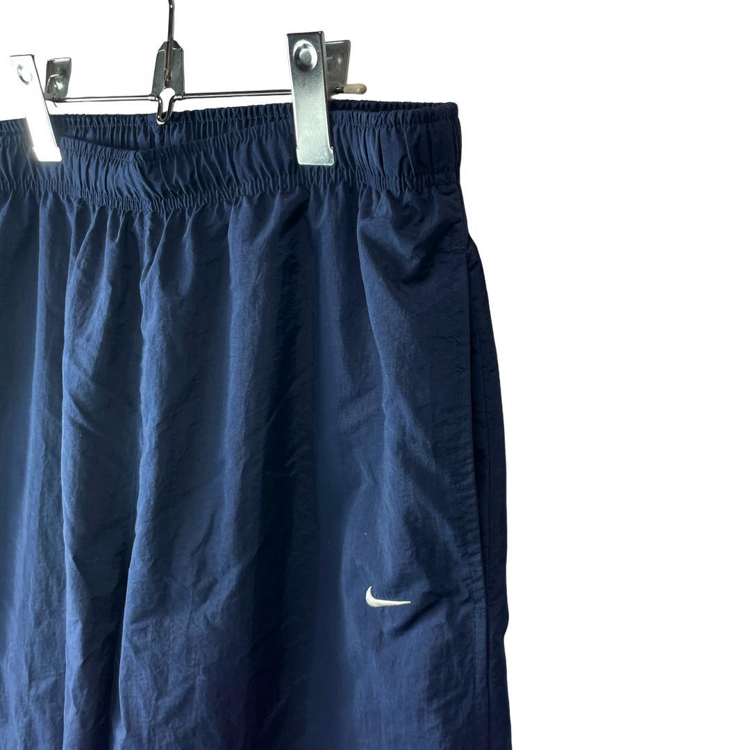 【極太 人気】NIKE ナイキ 00s ナイロンパンツ ライン ネイビー 2XL