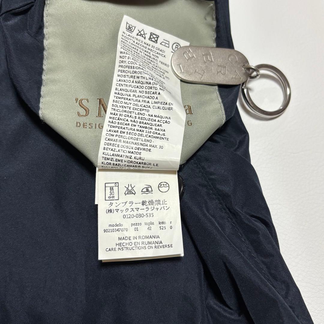 S MaxMara リバーシブル フード ナイロンコート 38 スプリングコート