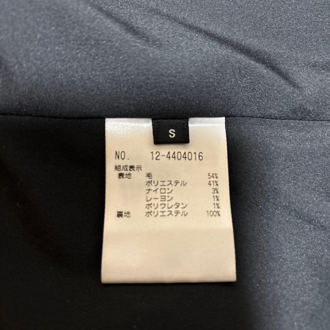 PLST ウールブレンド　リラクシーダブルジャケット　ダークグレー　Sサイズ