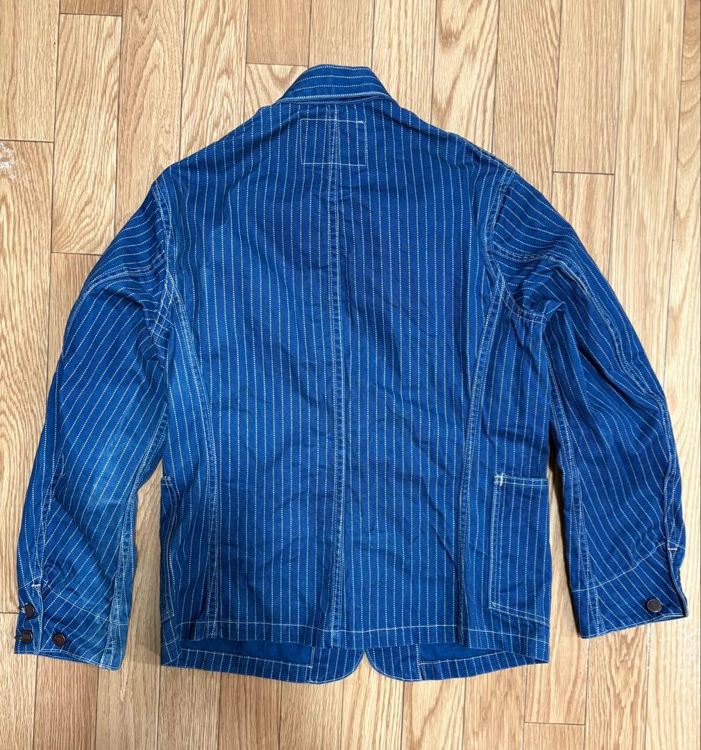 RRL ストライプ ウォバッシュ ジャケット レイルマン カバーオール S