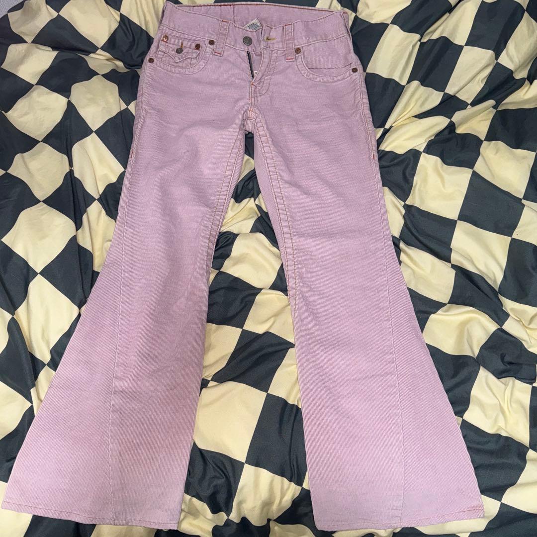 TRUE RELIGION フレアデニム 29×33 ピンク