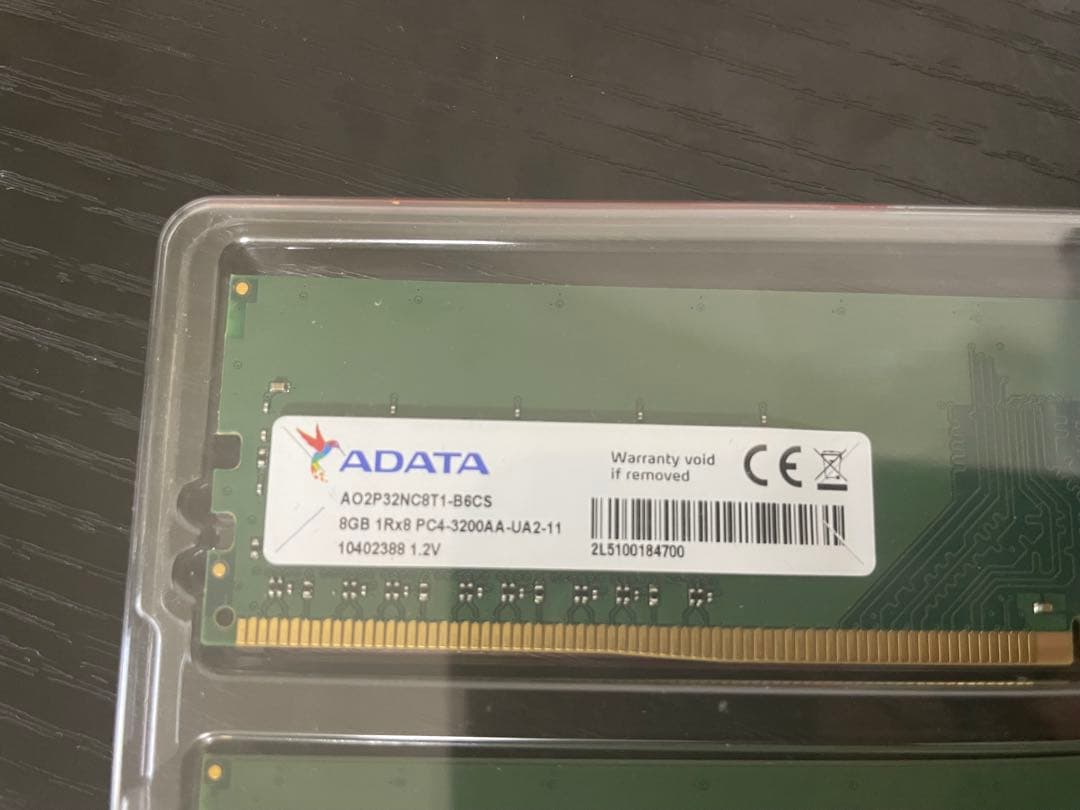 DDR4 メモリ　8GB x2 セット