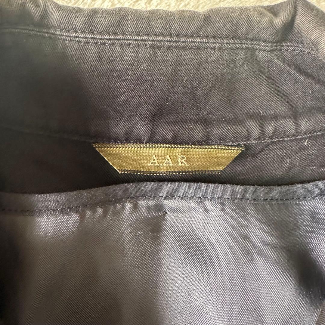 【訳あり】　A.A.R アール　トレンチ　コート　メンズ　ブラック　XLサイズ