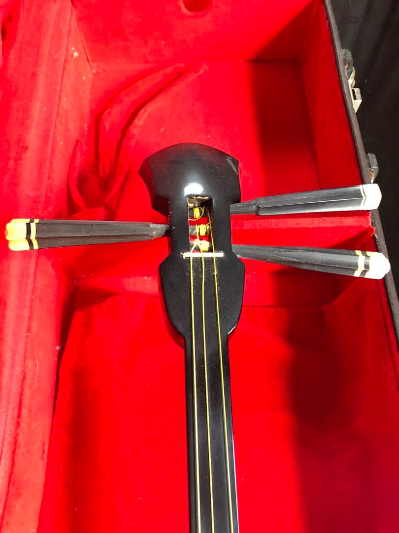 飛*騨様 三味線 ヘビ皮 3弦　中古品