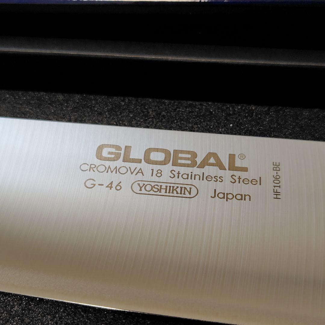 新品GLOBAL GST-A46三徳包丁シャープナー2点セット三徳包丁G46