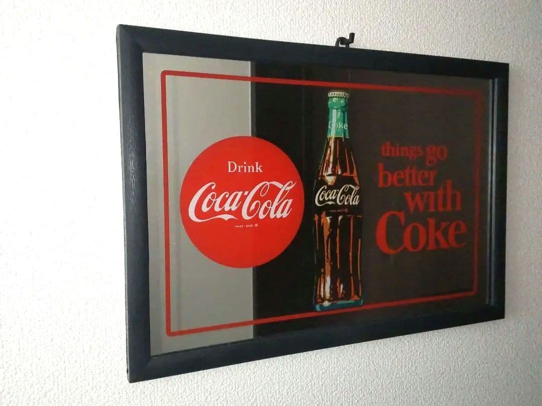 Coca-Cola コカコーラ パブミラー 壁掛鏡 ヴィンテージ レトロ レア