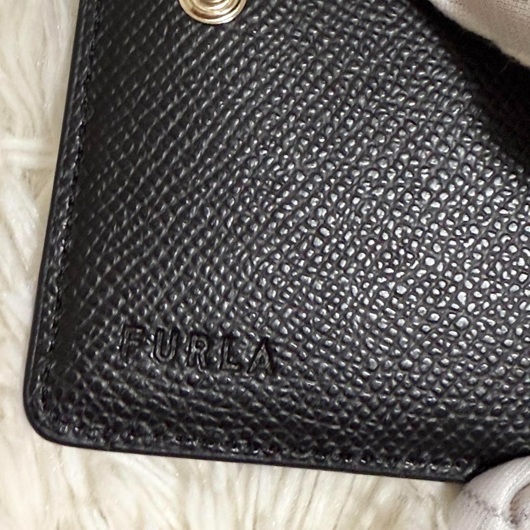 【新品未使用】FURLA フルラ ブラック 黒 名刺入れ レザー カードケース