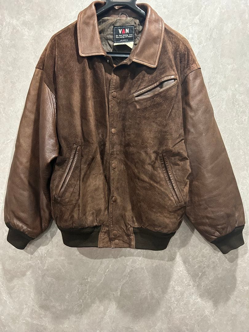 【でり兄さん専用】 VAN JACブラウン 革　レザージャケット　ジャンパー