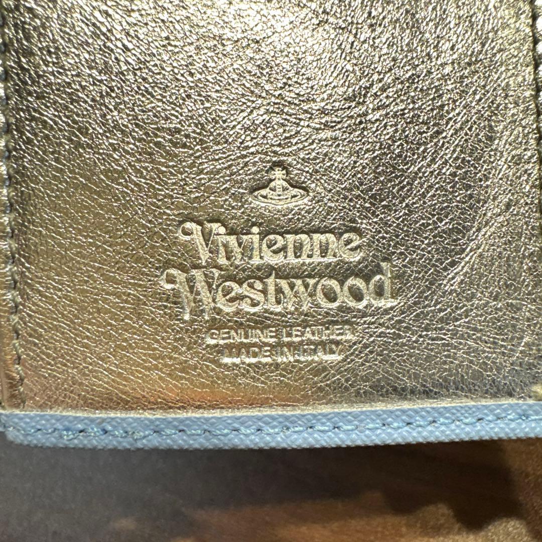 vivienne westwood 三つ折り財布 ミニ財布 オーブ レザー