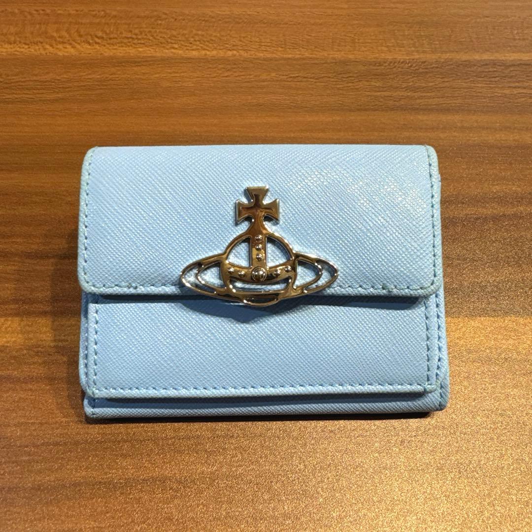 vivienne westwood 三つ折り財布 ミニ財布 オーブ レザー