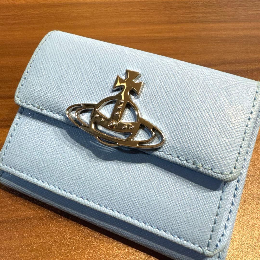 vivienne westwood 三つ折り財布 ミニ財布 オーブ レザー