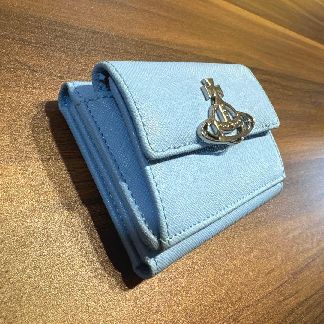 vivienne westwood 三つ折り財布 ミニ財布 オーブ レザー