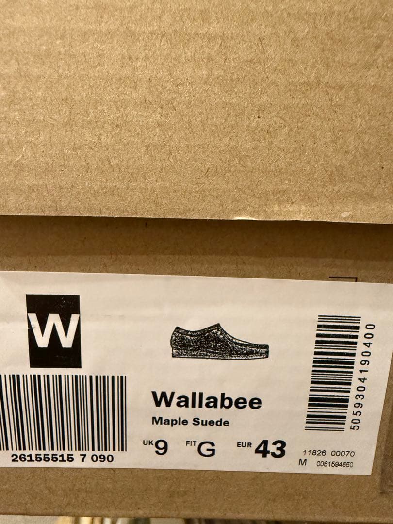Clarks Wallabee メープル27.5UK9ハーフ