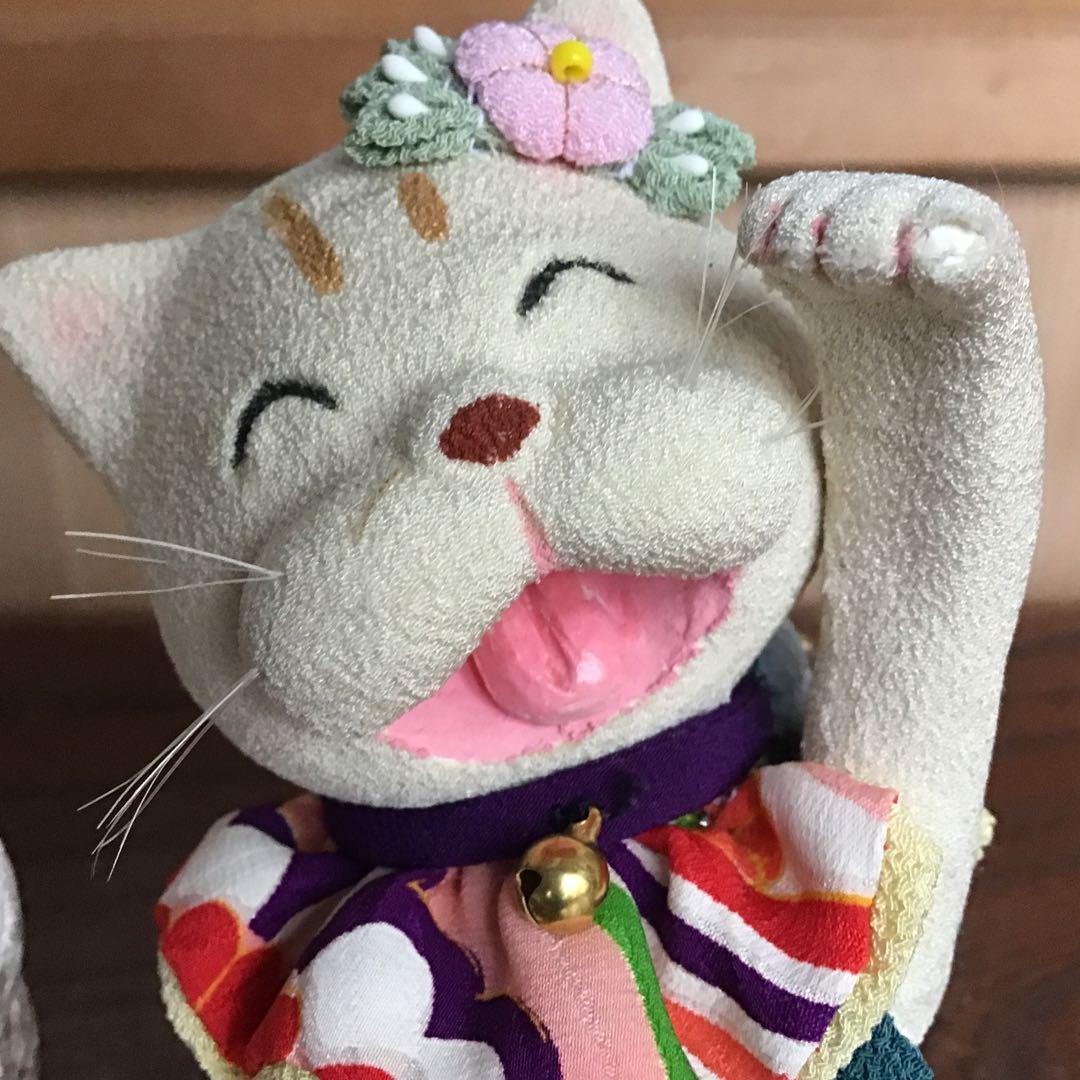 招き猫の置物 2体セット