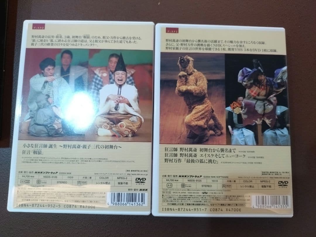 美品　野村万作・野村萬斎　万之丞　狂言の世界 DVD
