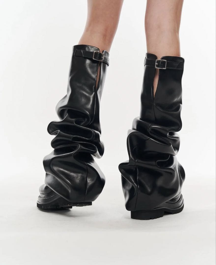 靴 poolde Melted Wedge Boots 37