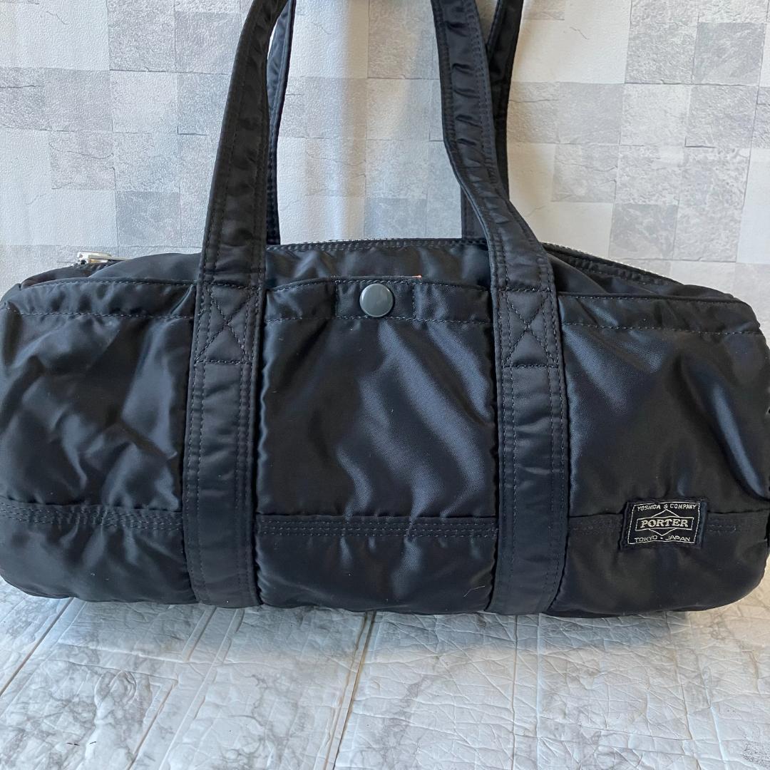 美品◎PORTER ポーター タンカー ミニボストンバッグ L ブラック