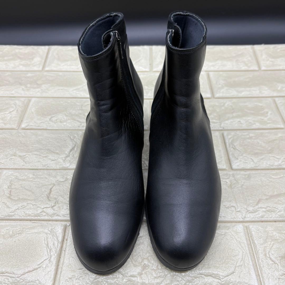 ❤️良品❤️BEAUFIT サイドジップ　サイドゴア　ブラックレザー　REGAL