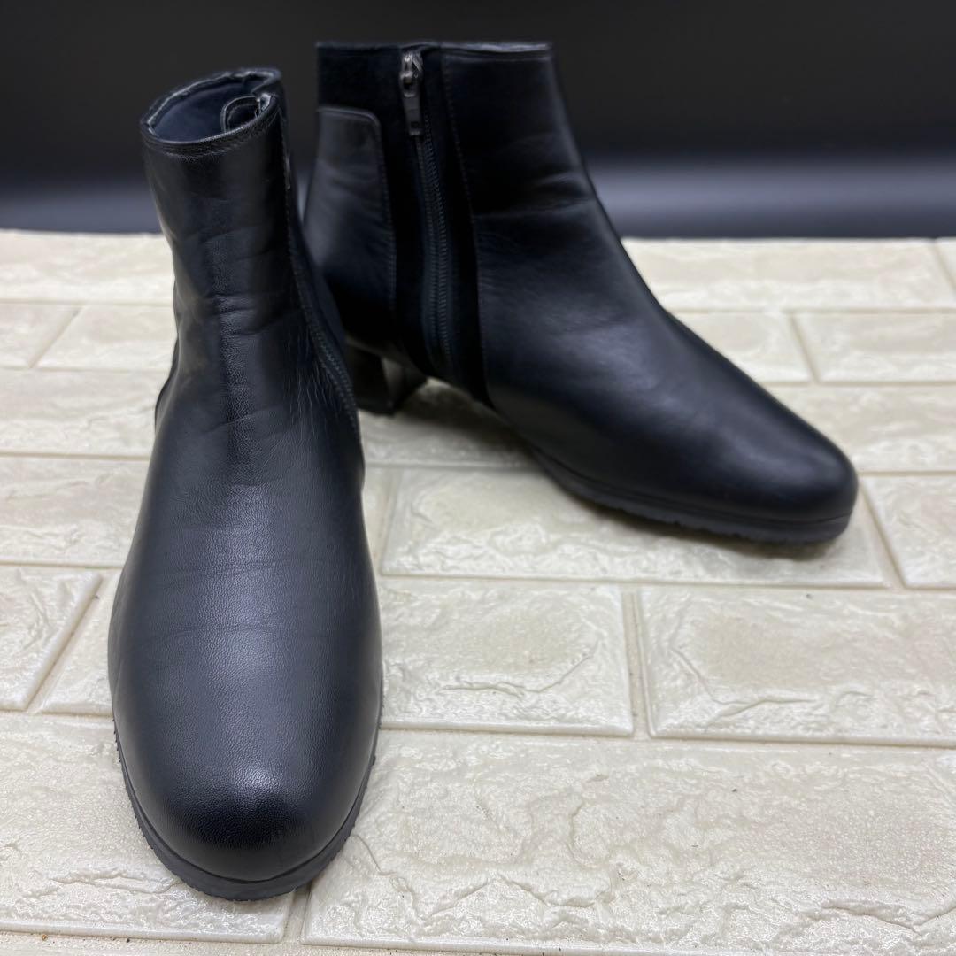 ❤️良品❤️BEAUFIT サイドジップ　サイドゴア　ブラックレザー　REGAL