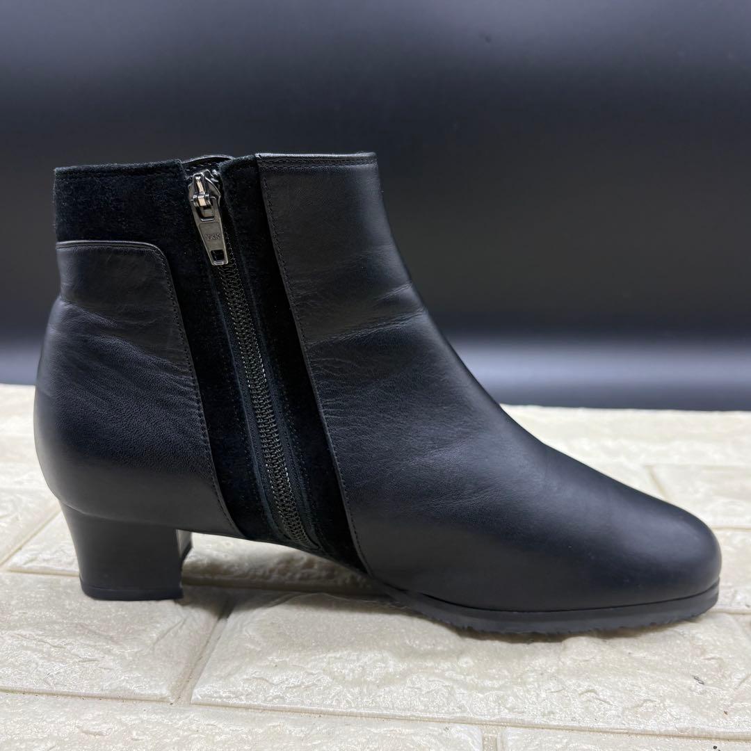 ❤️良品❤️BEAUFIT サイドジップ　サイドゴア　ブラックレザー　REGAL