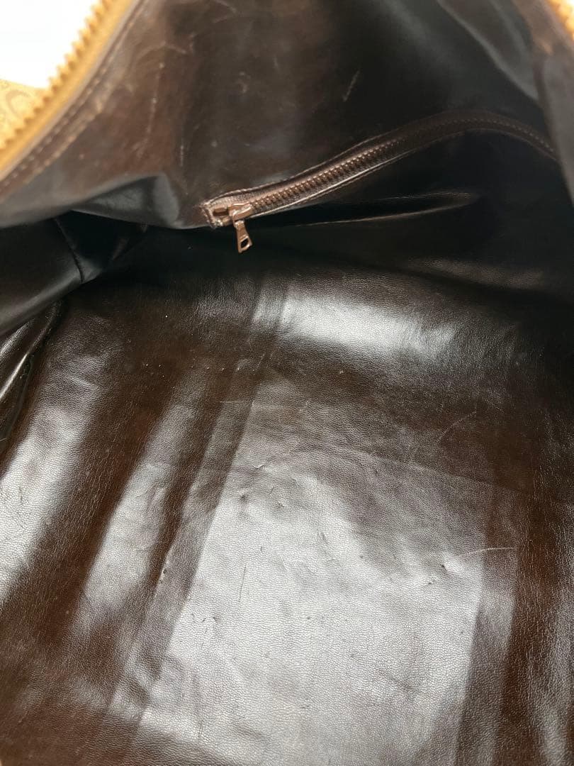 CELINE マカダム ボストンバッグ レザー セリーヌ