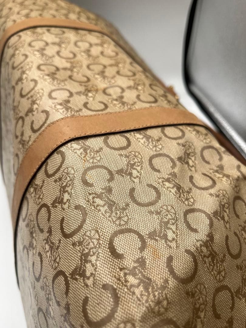 CELINE マカダム ボストンバッグ レザー セリーヌ