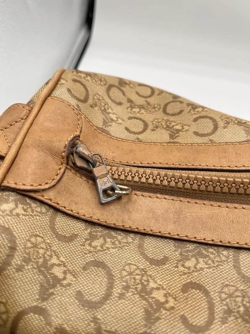 CELINE マカダム ボストンバッグ レザー セリーヌ