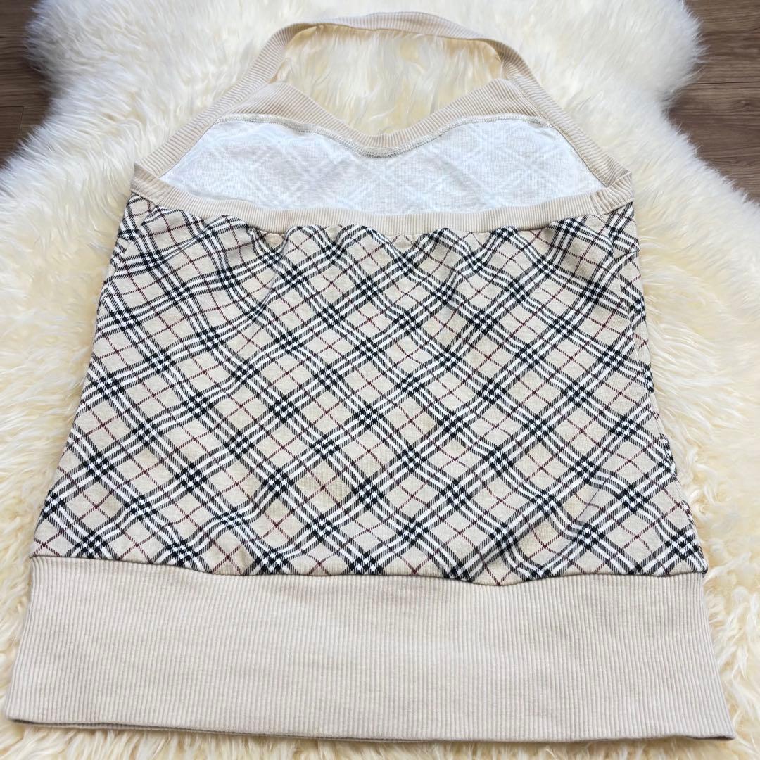 美品✨バーバリーブルーレーベル　ホルターネックタンクトップ　38 ノバチェック