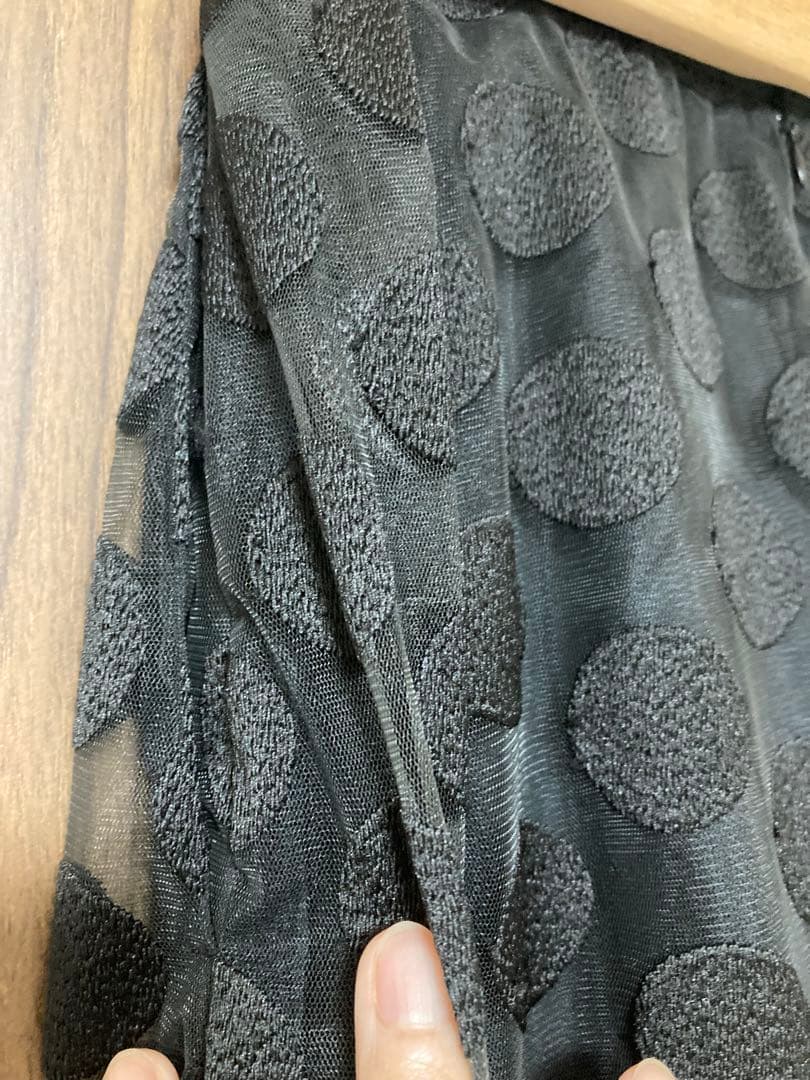 美品✨IENA LA BOUCLE チュールドット刺繍タックスカート
