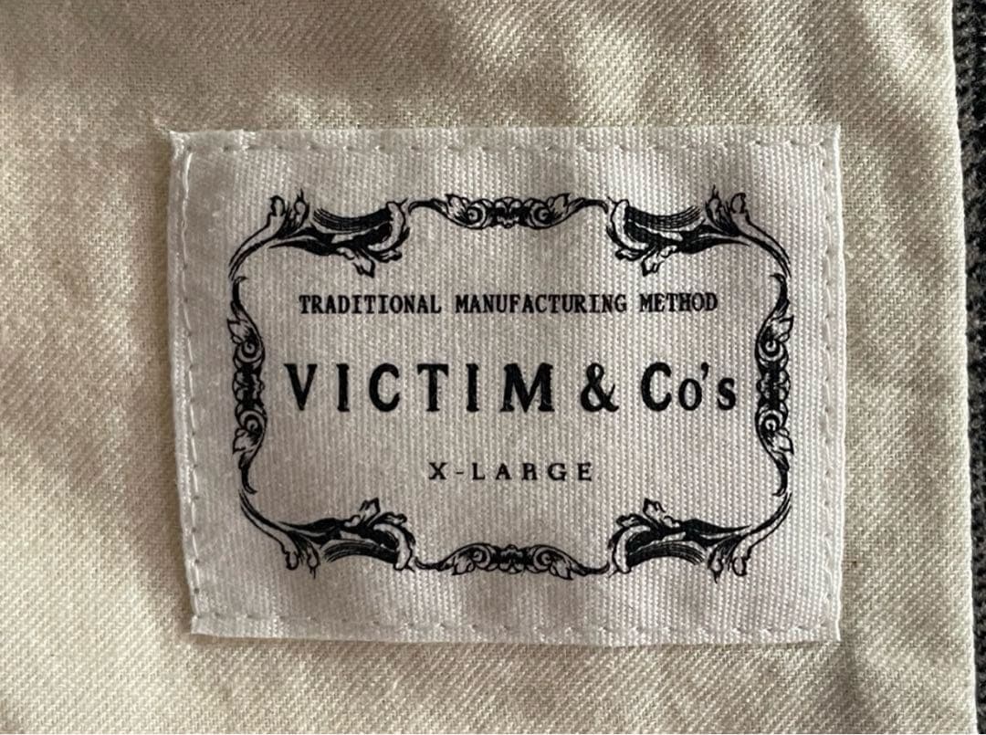 victimヴィクティムウールテーラードスーツパンツチェックセットアップ上下