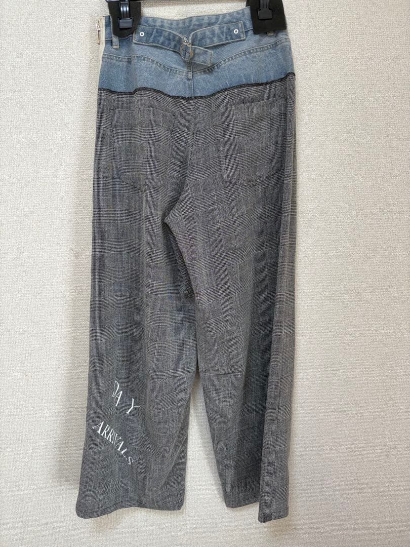 新品　今季　Eimee Law パンツ デニムレイヤード サイドジップパンツ