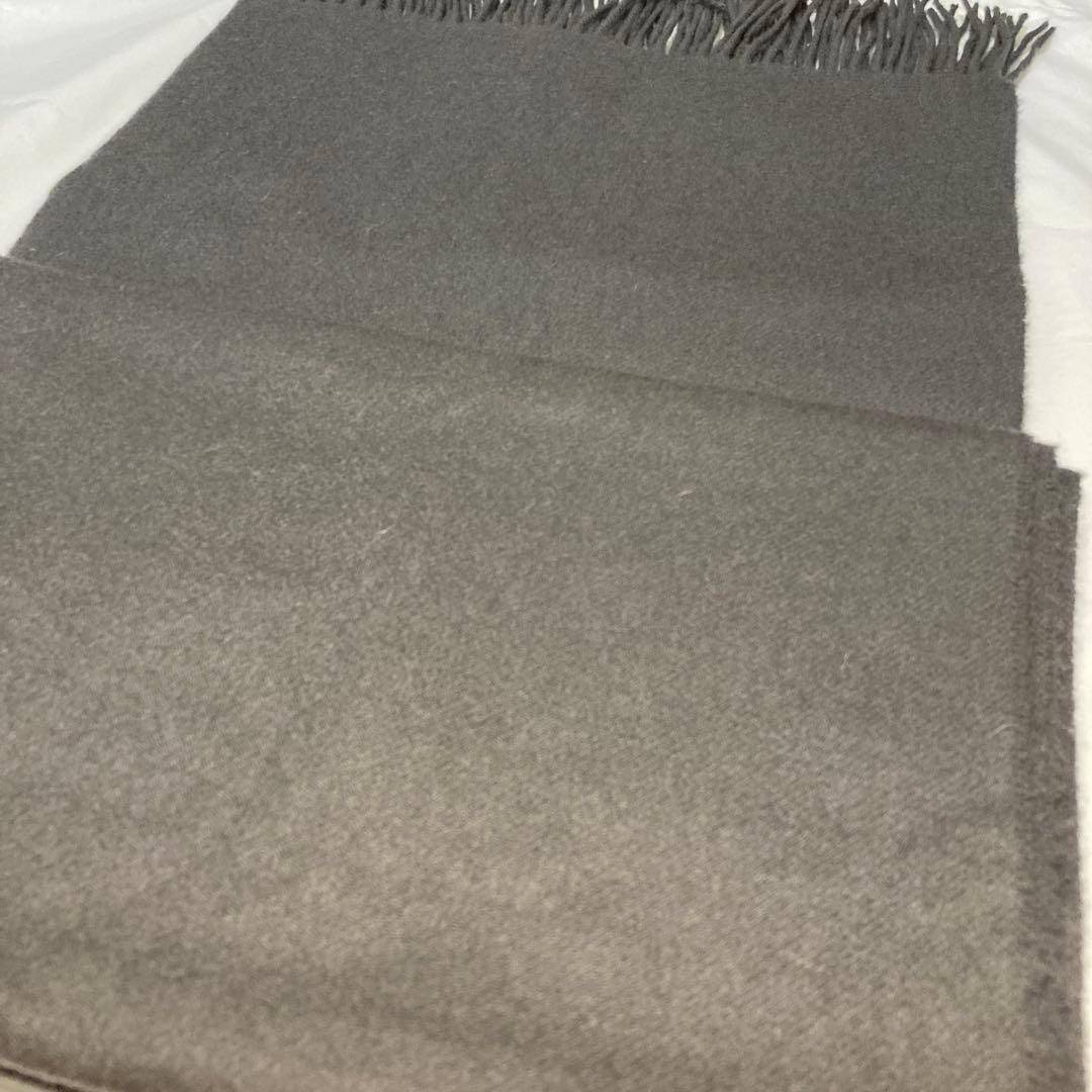 美品 ジョンストンズ カシミヤ100％ 大判ストール グレー 国内正規品