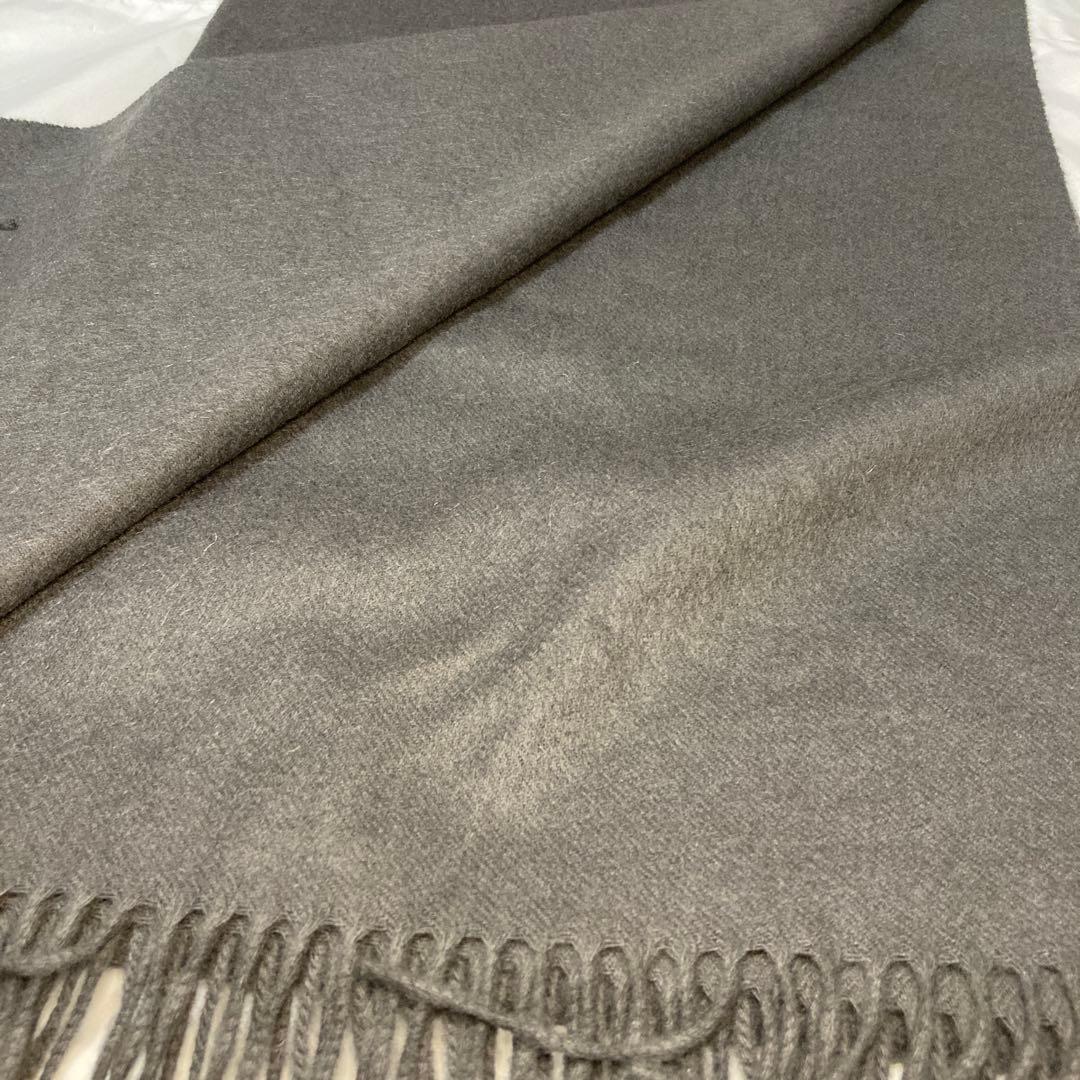 美品 ジョンストンズ カシミヤ100％ 大判ストール グレー 国内正規品