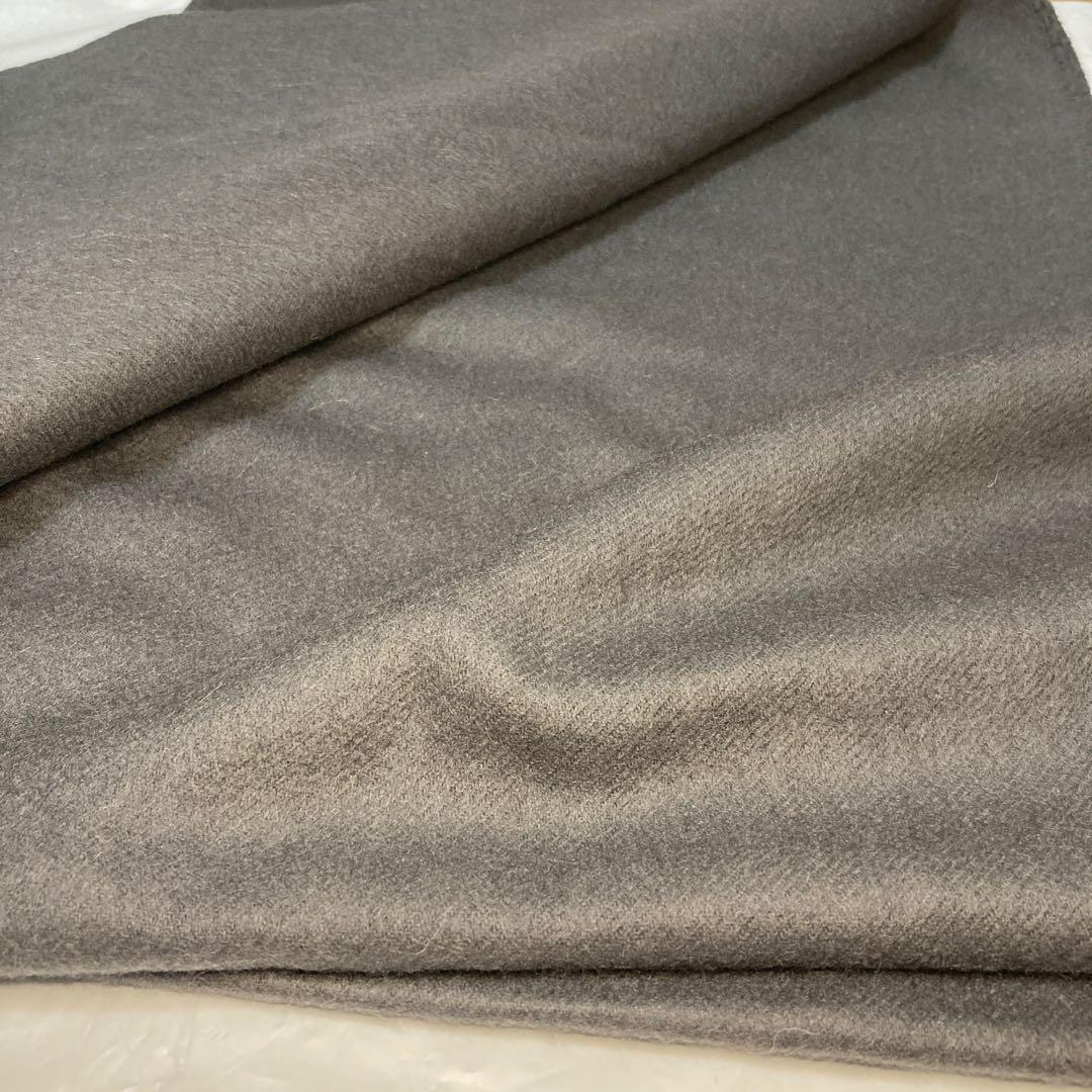美品 ジョンストンズ カシミヤ100％ 大判ストール グレー 国内正規品