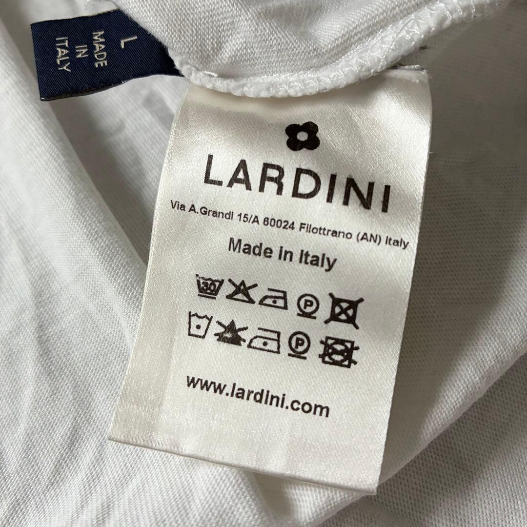 LARDINI フラワープリントTシャツ EPLT03 白 イタリア製 L