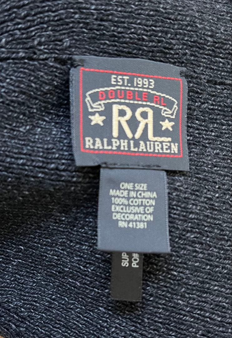 【ほぼ新品】RRL ダブルアールエル　コットンウォッチキャップ