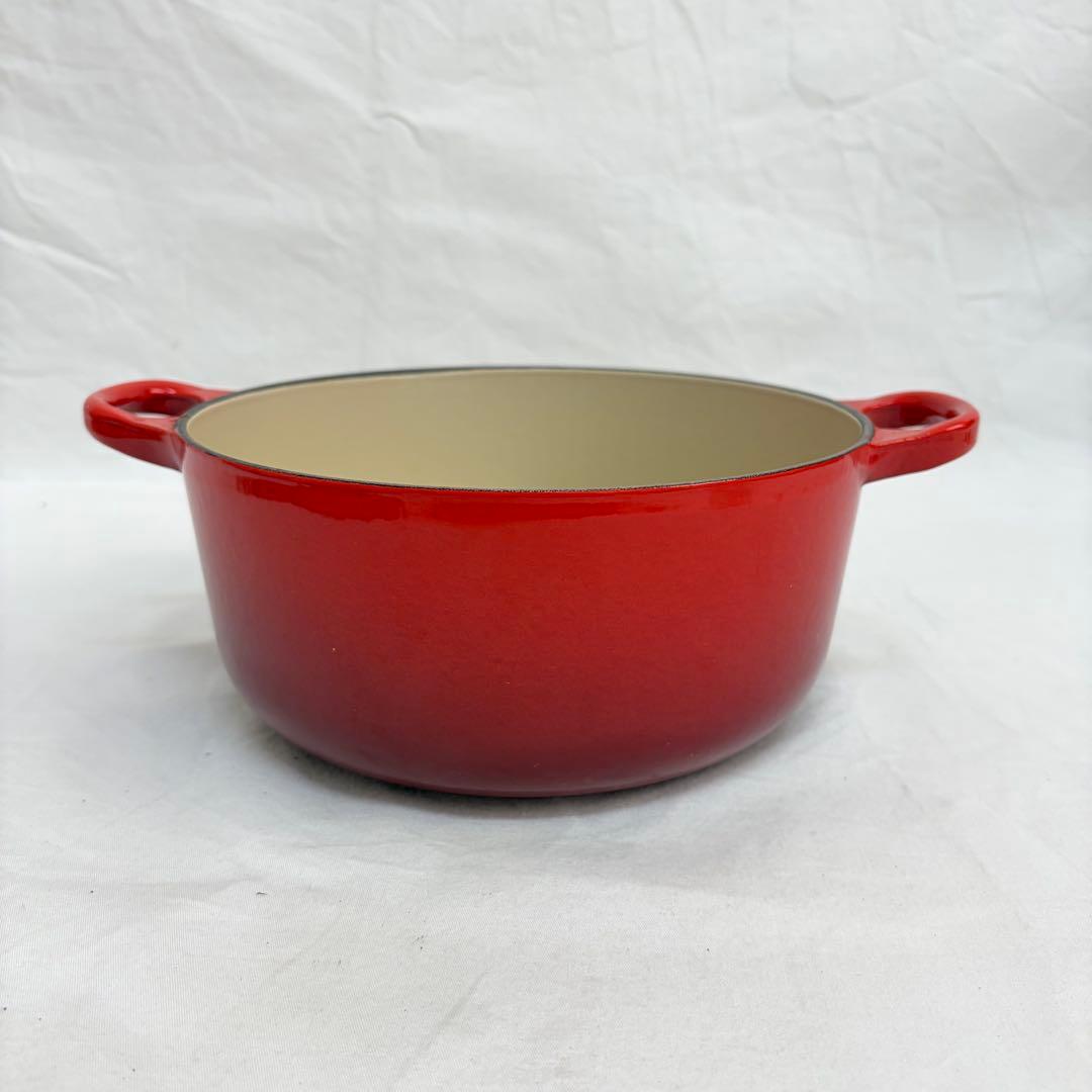 B1746 LE CREUSET ル・クルーゼ 両手鍋20cmオ レンジ0051