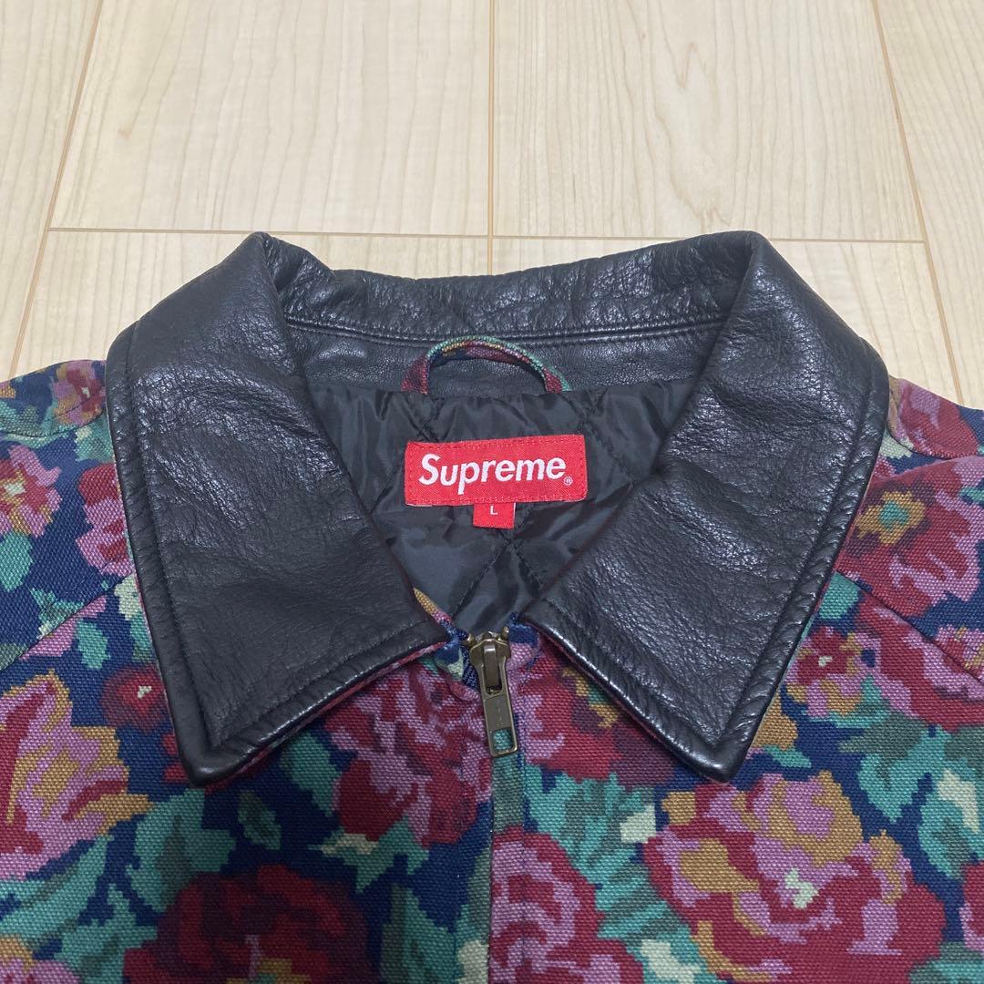 【美品】supreme Leather Collar Work Jacket L