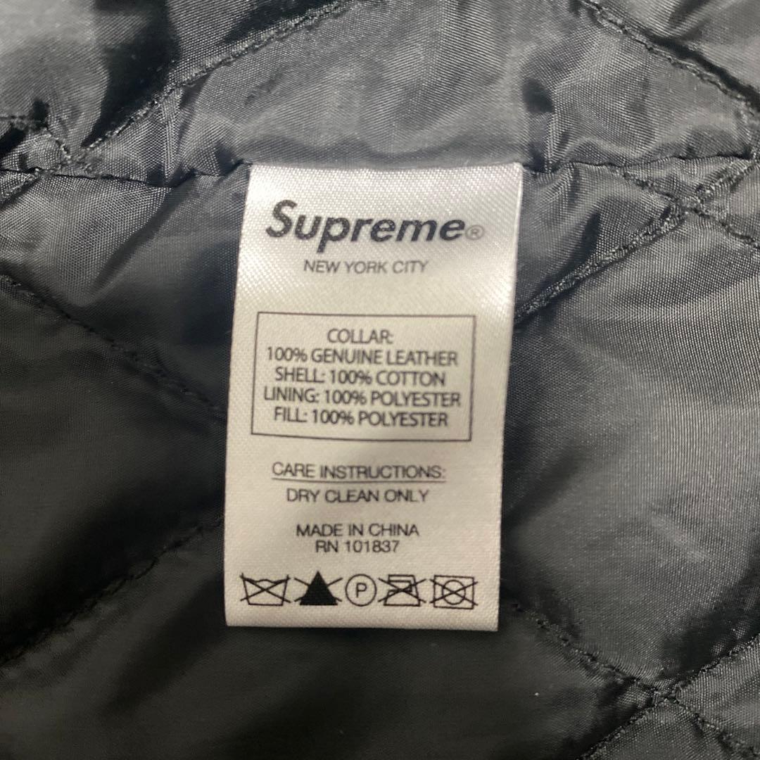 【美品】supreme Leather Collar Work Jacket L